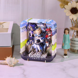 ตัวต่อกระดาษแข็งเลเซอร์คัท 4 ชั้น ตัวละครเกม Genshin Impact สำหรับตกแต่งโต๊ะทำงานและตู้โชว์สะสม - Product Image 3