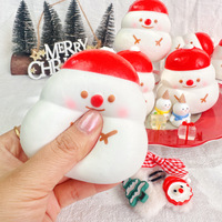 Nouvelle poupée à presser Bonhomme de neige de Noël, cadeau de Noël, jouet anti-stress Bonhomme de neige, adorable jouet Bonhomme de neige 3D dodu