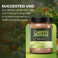 Poudre de superaliments végétaliens Julong OEM à saveur chocolat faible en glucides pour la détoxification et le soutien immunitaire