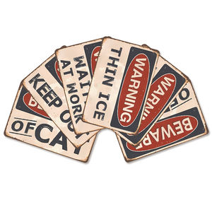 Impression Vintage décoratif avertissement étain signe méfiez-vous du chien plaques de métal Slogan affiche pour décoration murale - Product Image 1