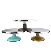Großhandel Rost beständiges Finish Rotierender Kuchen Dekorations tisch 360 ° Silent Rotation Round Cake Turntable