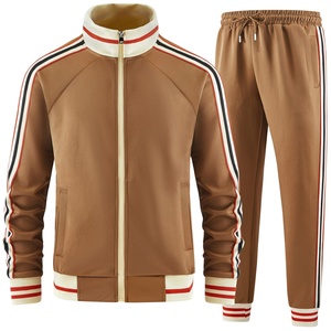 Men Track Suits Sets Long Sleeve Full-zip Sweatsuit Active Jackets Pants 2 Piece Outfits OEM Service Anti-UV Breathable - Product Image 4