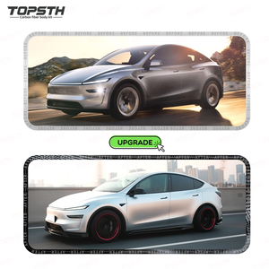 Kit Carrozzeria Sportivo TOPSTH Style in ABS per <span class=keywords><strong>Tesla</strong></span> <span class=keywords><strong>Model</strong></span> <span class=keywords><strong>Y</strong></span> 2025+ Juniper: Diffusore Posteriore, Minigonne Laterali e Labbro Anteriore Migliorato - Product Image 2