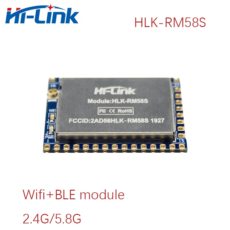 מודול wifi בעלות נמוכה Hi-Link HLK-RM58S 2.4G/5.8G מודול דומוטיקה כפול בנד Wifi+BLE