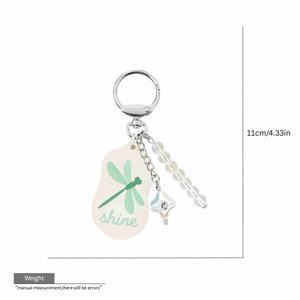 Novo Pingente de Acrílico Personalizado com Padrão de Inseto Libélula Inspirado na Primavera, Charme para Bolsa e Chaveiros - Product Image 4