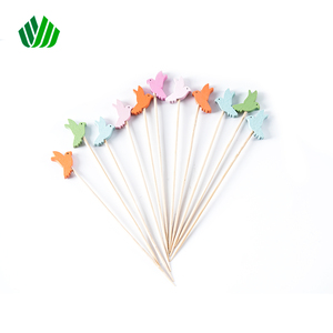 Palillos de Bambú Coloridos con Forma de Pájaro de 13 cm, Ecológicos, para Decoración de Cócteles en Fiestas de Cumpleaños de Primavera - Product Image 1