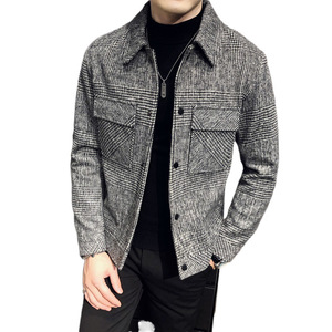 Chaqueta <span class=keywords><strong>de</strong></span> Cuello Alto Otoño/Invierno 2025, Chaqueta Casual Coreana a <span class=keywords><strong>Cuadros</strong></span> <span class=keywords><strong>de</strong></span> Alta Calidad con Múltiples Bolsillos, Corte Entallado - Product Image 5