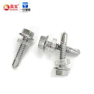 410 304 in acciaio <span class=keywords><strong>inox</strong></span> esterno esagonale coda di perforazione autofilettante autoperforante coda di rondine colore ferro viti per piastrelle in acciaio - Product Image 2