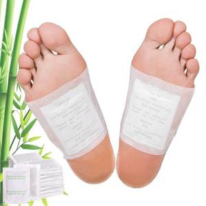 金箔ステッカーインドネシアよもぎ生姜塩ゴールドカスタム中国石膏デトックス足パッチ足パッド - Product Image 4