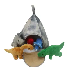 Dinosauro farcito animale azione giocattoli di peluche mini peluche dinosauro giocattoli per bambini con gabbia in magazzino