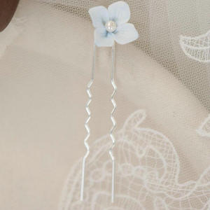 Horquilla nupcial de flores esmaltadas de colores simples de estilo Ins, pinzas para el pelo de perlas hermosas románticas, accesorios para el <span class=keywords><strong>cabello</strong></span> de boda - Product Image 4