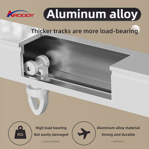 ARODDY Tringles à Rideaux Modernes Longues 28-72 pouces en Alliage d'Aluminium Intelligent et Durable, Rails Manuels/Suspendus pour Fenêtres - Product Image 3