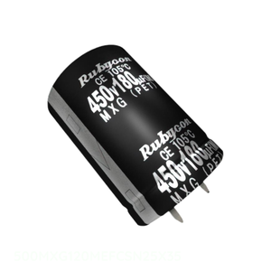 ตัวเก็บประจุแบบ Through Hole รุ่น Original CAP ALUM 120UF 20% 500V SNAP TH 120 uF 500MXG120MEFCSN25X35 - Product Image 1