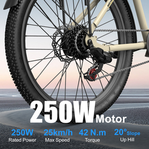จักรยานไฟฟ้า Aairsk US EU Warehouse Brushless 500W แบบ Step Through พร้อมแบตเตอรี่ในตัว มอเตอร์ดุมล้อหลัง ขนาดยาง 24 นิ้ว สำหรับผู้หญิง - Product Image 3