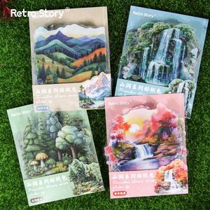 Paquete de 20 Pegatinas, Serie Arroyo de Montaña, Pegatinas Decorativas para Paisajismo Forestal, 4 Estilos - Product Image 2
