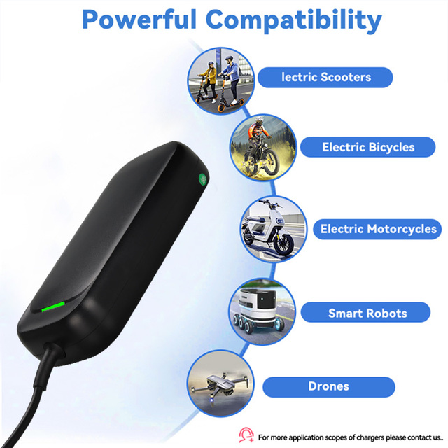 XIETONG CE FCC ETL KC PSE SAA Certified charger 24V 48V 72V Intelligent fast charger, professional electric vehicle unicycle