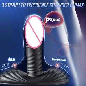 Vibrateur anal à triple stimulation avec ciblage du point P et du périnée, rechargeable par USB, étanche, sans latex, dispositif de stimulation pour adultes - Product Image 3