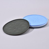 Tapis de table rond résistant à la chaleur sous-verre sous-tasse protecteur de table sous-verre en silicone sous-verre