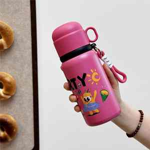 316 Stainless Steel Children's Vacuum Insulated Leak-Proof Eco-Friendly Outdoor Portable Water <b>Bottle</b> with Carrying Rope - Product Image 3