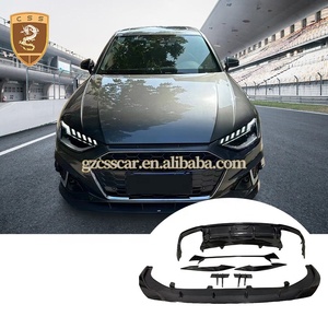 Kit carrosserie large personnalisé en fibre de carbone style AT avec séparateur <span class=keywords><strong>avant</strong></span> et diffuseur arrière pour Audi A4 - Product Image 2