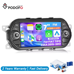 Radio de Auto Android Podofo para FIAT TIPO EGEA 2015-2017, 7 Pulgadas, 6+128G, 2 Din, Estéreo, Carplay/Android Auto Inalámbrico, GPS/Wifi/EQ, Audio para Auto - Product Image 1