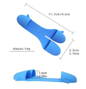 Factory Wholesale 1 Pair Mini <b>Silicone</b> Finger Oven Mitts Heat Resistant Versatile <b>Tool</b> Pot Holders Tongs Coffee Filter Clips - Product Image 2