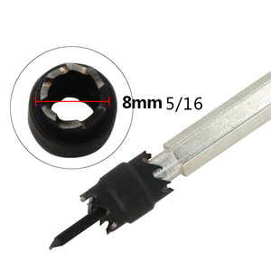 Punta da trapano a centro LUBY in acciaio super rapido con codolo esagonale e punta in carburo a doppia faccia per legno 3/8'' 5/16'' 75mm - Product Image 3