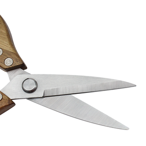 Gunting dapur baja tahan karat multifungsi, untuk memotong daging gunting tulang ayam dengan pegangan kayu - Product Image 3