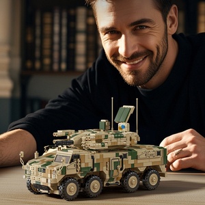 12GO96010 Série Militaire Moderne 625E Véhicule Blindé de Défense Aérienne avec Corps de Canon, Blocs de Construction à Assembler pour Enfants - Product Image 4