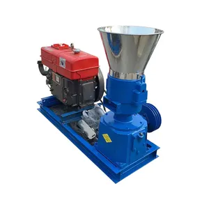 Wood Chip Biomass Straw Mini Pellet Flat Die Small Scale Wood Pellet Mill Feed Processing Machine