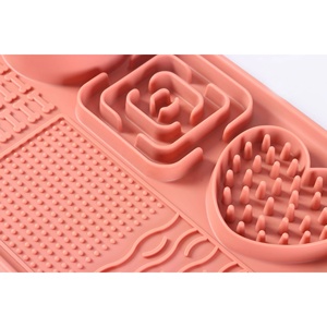 Tapis de Manger Multi-Surfaces Lavable à Forte Adhérence en Silicone Alimentaire, <span class=keywords><strong>Plateau</strong></span> d'Alimentation Lente à 6 Compartiments - Product Image 4