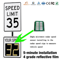 Panneaux de signalisation émotionnels à énergie solaire personnalisés Détecteur de radar de vitesse souriant Limiteur de vitesse de véhicule