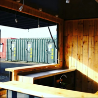 Restaurant commercial extérieur en conteneur, cuisine en conteneur, maison préfabriquée en acier, boutique, supermarché, atelier