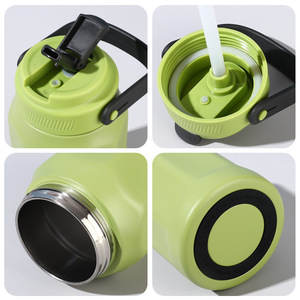 Bouteille isotherme octogonale sous vide 600ml 800ml avec poignée portable, revêtement intérieur 304, coque extérieure 201, en acier inoxydable, avec logo personnalisé - Product Image 2
