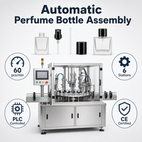 Machine d'assemblage de flacons de parfum entièrement automatique à haute efficacité QFW avec contrôle PLC, machine d'assemblage de bouchons de flacons de parfum
