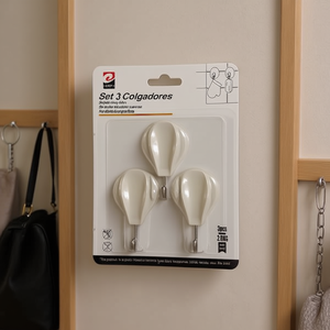 Set di 3 Ganci Trasparenti da Parete Resistenti 2.0Kg - Product Image 2