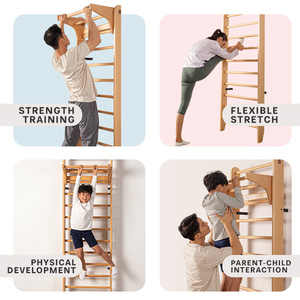 Xiair-escalera de madera plegable para niños pequeños, marco de escalada para pared, juguete de ejercicio Montessori - Product Image 3