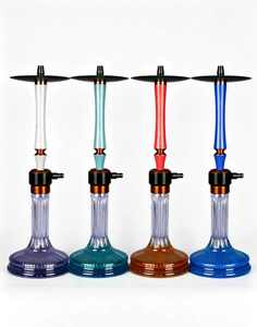 Modern Colored <b>Hookah</b> Set Glass Base Metal Stem Tobacco <b>Pipe</b> for Lounge Bar Home Use - Product Image 1