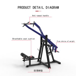 Thương mại đa xử lý trở lại puller thiết bị tập thể dục cho đào tạo thể dục - Product Image 2