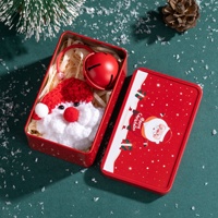 1 pièce de décorations tricotées, anneau de fleurs de Père Noël, ornements suspendus, décorations d'arbre, accessoires photo, petits cadeaux pour enfants