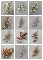 Fleurs de Gypsophile Artificielles en Gros, Toucher Réel, Blanc et Marron, pour Décoration de Mariage, de Fête à Domicile