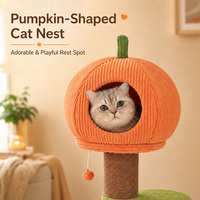 Nouveau Nid pour chaton en forme de citrouille, robuste, à deux niveaux, avec griffoir en sisal pour chat