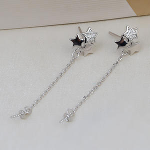 Ensemble de bijoux en argent S925 à faire soi-même pour femmes, perles, pendentif, boucles d'oreilles et collier, aiguilles droites, 4138, accessoires de mode - Product Image 3