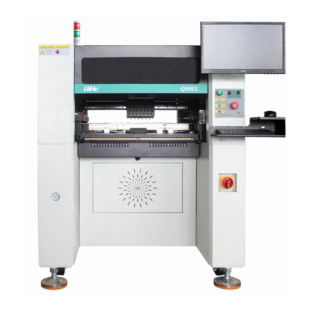 Qihe QH-QM61 SMT Chip Mounter LED Ánh Sáng Bóng Đèn Lắp Ráp Pcb Máy Làm