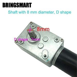 BringSmart 12V 16Rpm Dc <b>Worm</b> <b>Gear</b> Motor Permanent Magnet 42Mm Flange Mount High Torque Self Locking Mini Electric Engine - Product Image 4