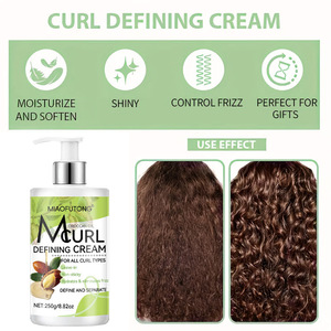 Crème coiffante hydratante nourrissante lissante pour cheveux crépus, enrichie à l'huile de coco, pour rehausser les boucles et les lisser - Product Image 4