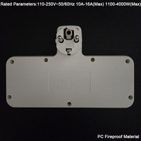 Con interruptores LED para luces nocturnas, botones, PC, a prueba de fuego, inalámbrico, USB tipo C y convertidores de 3 tomas de corriente.
