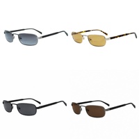 Lunettes de soleil polarisées Lmamba rétro rectangulaires en métal UV400 pour femmes et hommes, avec logo personnalisé, vente en gros