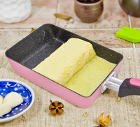 Poêle à omelette japonaise Tamagoyaki carrée en métal céramique antiadhésive résistante à la chaleur, compatible four, pour faire des omelettes, des steaks, OEM