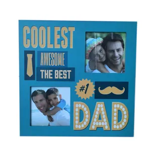 Wholesale Creative Wood Photo Frame Custom Picture Frame for Wall Hanging for Father's Day Gifts Whole Table Photo Frames